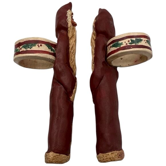 Vtg Kurt S Adler Santa Taper Candle Rings Old World Christmas Rare Set Unique 4" - Picture 12 of 12